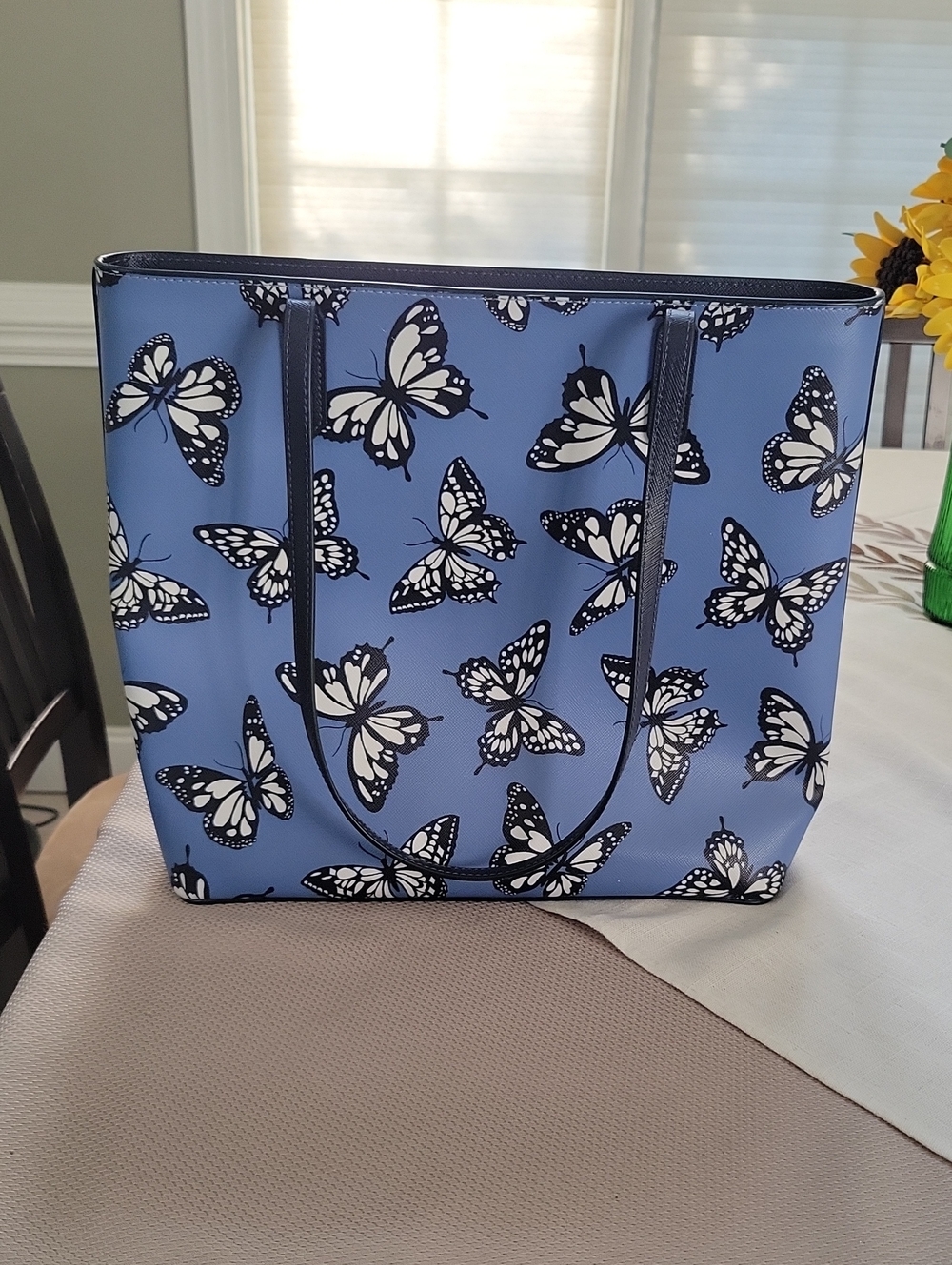 kate spade blue butterfly print tote - Picture 6 of 6